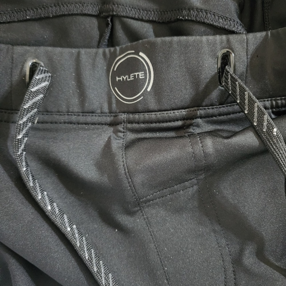 Hylete Athletic Training Shorts Mens Medium Black Excellent Above Knee Pockets - Picture 4 of 5